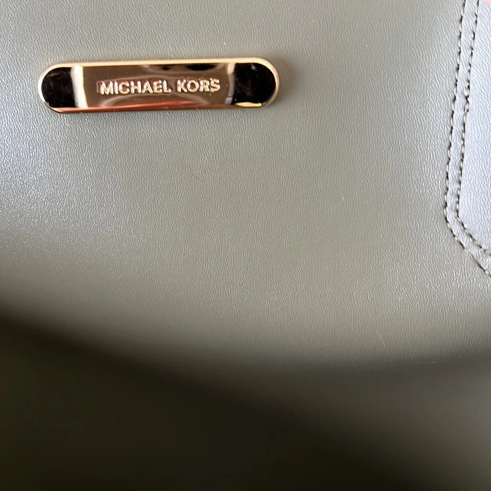 Michael Kors Portia Large Tote Leather Army Green - Picture 9 of 13